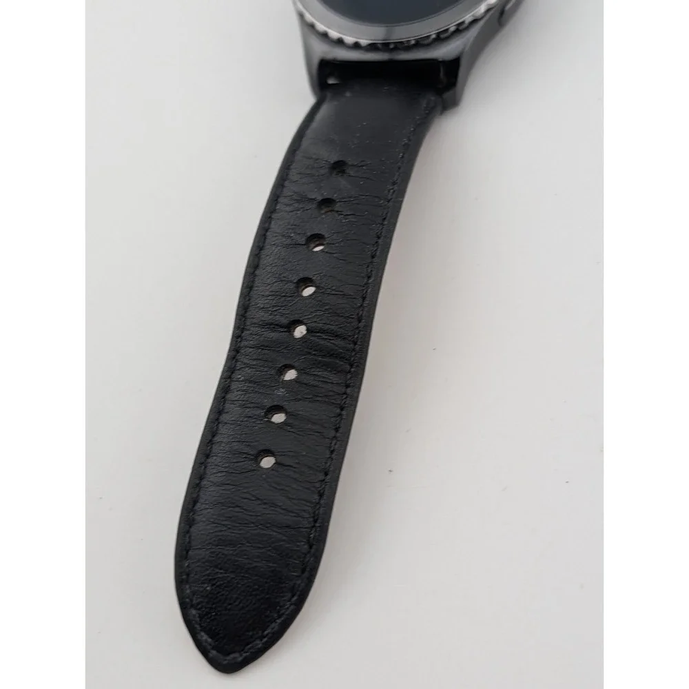 Samsung Gear S3 Classic SM-R732 Smart Watch Black, Leather Band- Working